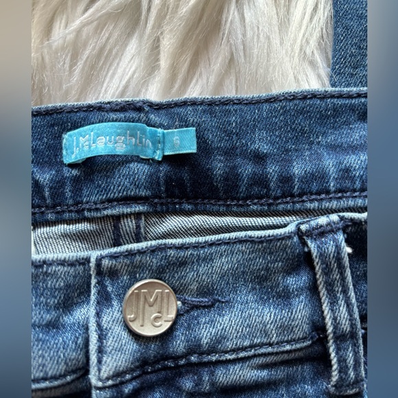 Women's J Mclaughlin Jeans, Size 6, Rainey Stretch Straight Leg Slit Front Ankle - Picture 2 of 8